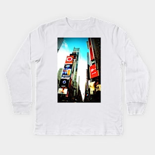 New York City Times Square America Kids Long Sleeve T-Shirt